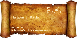 Halpert Aida névjegykártya